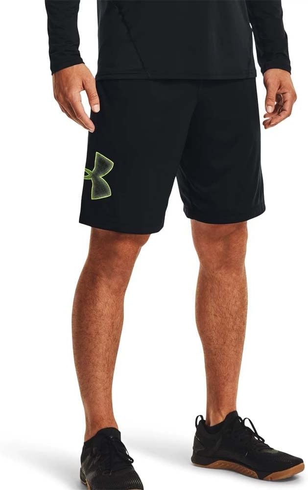 Under Armour Herren Kurz Tech Graphic Shorts S Schwarz (008)/High-vis-gelb, S Schwarz (008)/High-vis