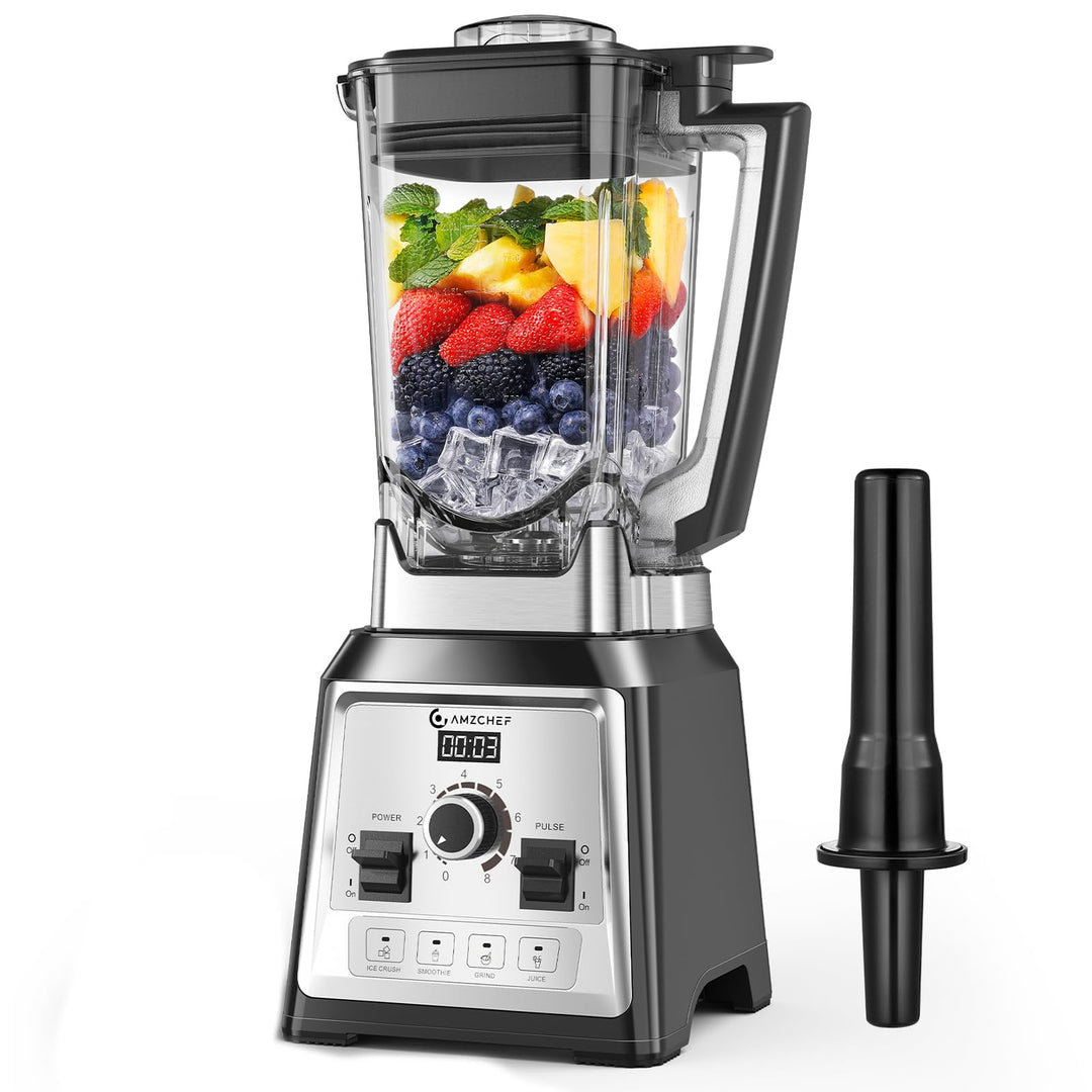 AMZCHEF Standmixer 2000 Watt | 2L Mixer Hochleistungsmixer | Blender mit 8 Einstellbaren Geschwindig