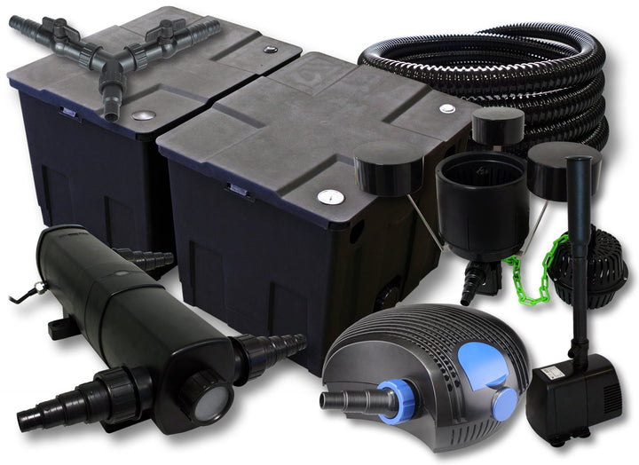 SunSun Komplettset: CBF-350B Teichfilter bis 60000 L, CTF-12000 Teichpumpe 12000l/h 100W, CUV-236 Te