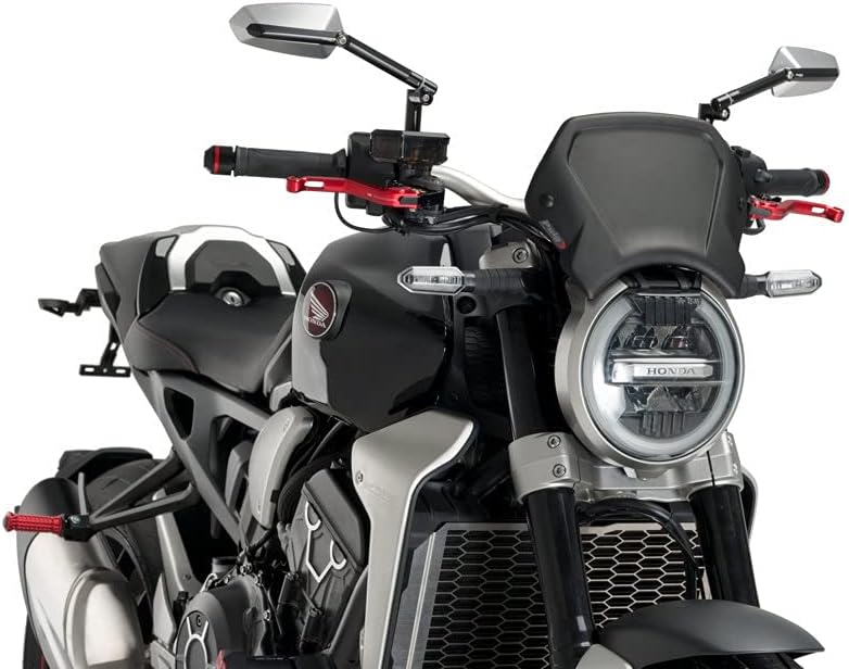 Puig Aluminium Frontplatte 9803N för CB650R, Honda CB1000R NEO Sports CAFÉ 18'-19' Schwarz, Schwarz