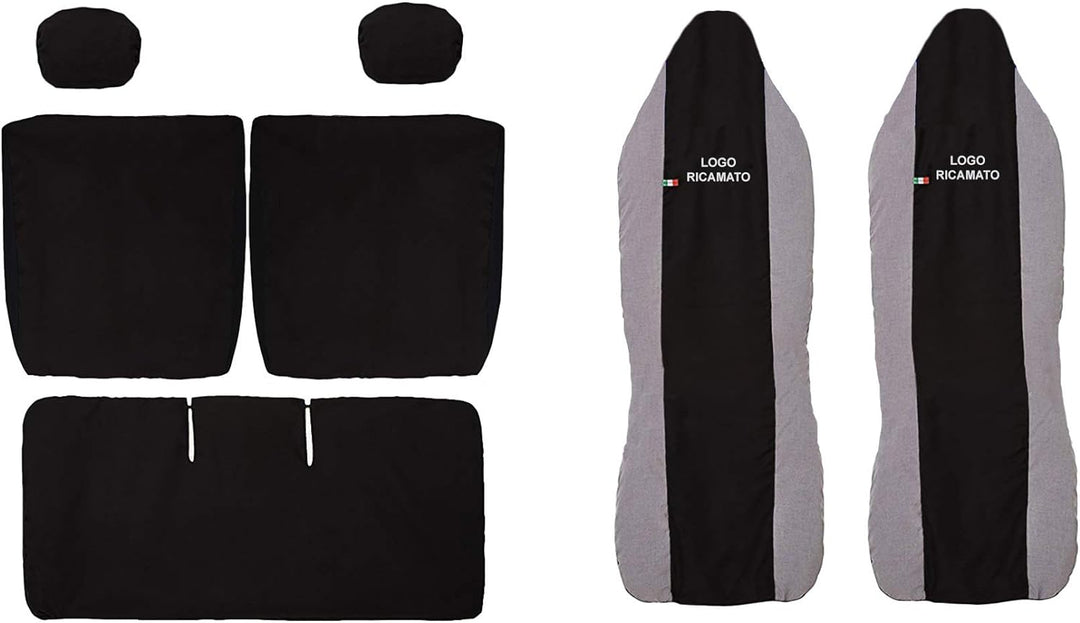 Lupex Shop 107_b.gc 107 zweifarbige Sitzbezüge - schwarz hellgrau