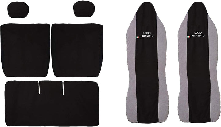 Lupex Shop 107_b.gc 107 zweifarbige Sitzbezüge - schwarz hellgrau