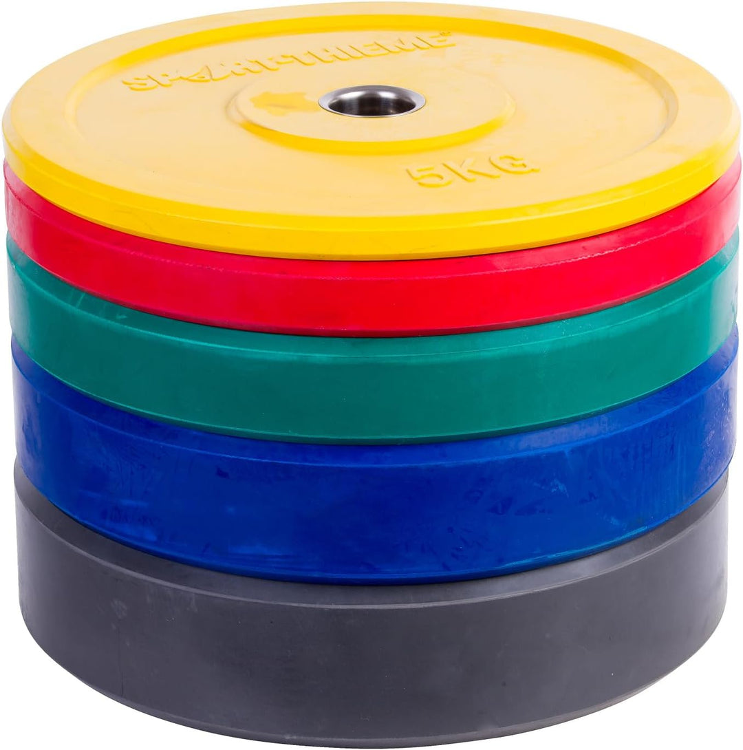 Sport-Thieme Hantelscheibe Bumper Plate, bunt | 50mm Gewichtscheibe | 5kg - 25kg | Vollgummiert mit