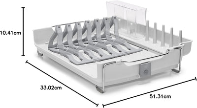 OXO Good Grips Klappbarer Abtropfständer Einklappbarer Geschirrständer, Einklappbarer Geschirrstände