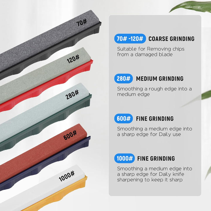 Messerschärfer-Set, Schleifstein-Set, professionelles Küchen-Messerschärfer-Set mit festem Winkel