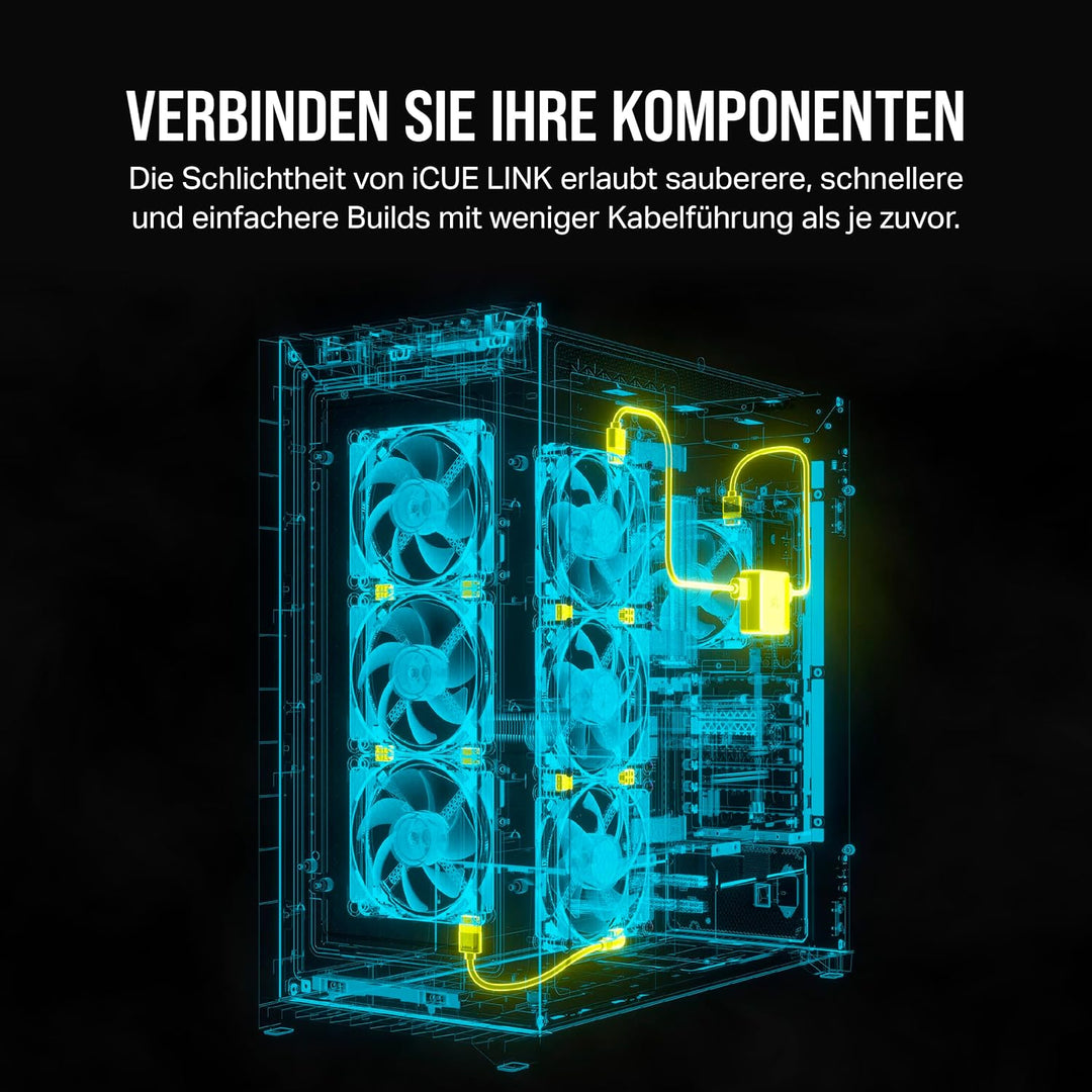 Corsair iCUE LINK System-Hub – Verbindet bis zu 14 iCUE LINK-Geräte – Reduziert Kabelgewirr – Innova