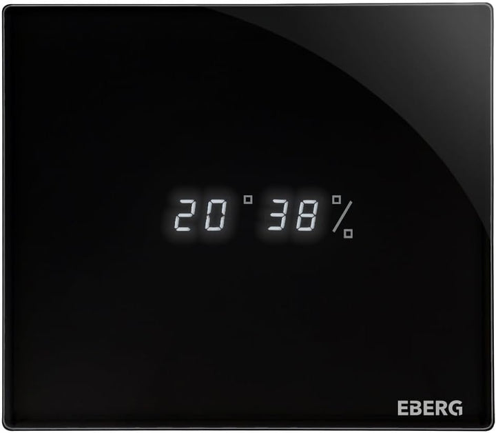 EBERG ENSO 120 B Badventilator 120 mm schwarz mit Hygrostat, Timer, LED-Display und Rückschlagklappe