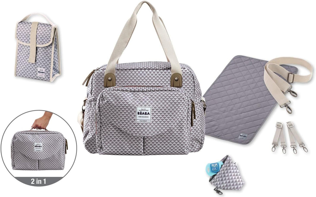 Béaba – Wickeltasche Genève II – Modulierbar, vielfältige Staumöglichkeiten – Vordertasche, Wickelun