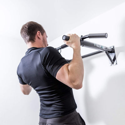 PULLUP & DIP Klimmzugstange Wand, Profi Multigriff Pull-Up Stange für Wandmontage inkl. Schrauben, K