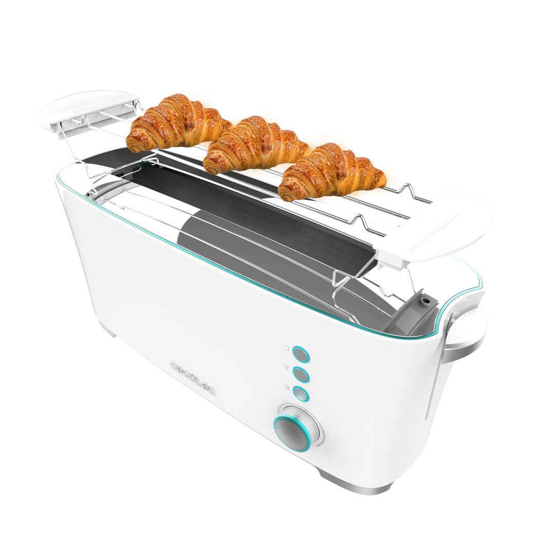 Cecotec Toaster Toast&Taste Extra W, 1000W, Doppelter XL-Schlitz für dicke Brotscheiben, Selbstzentr
