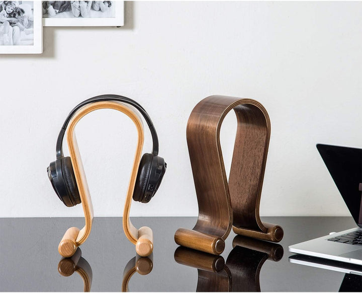 Maclean MC-815 Kopfhörerständer aus Holz | Universal Halter für Over-Ear Headsets | Stabil & Dekorat