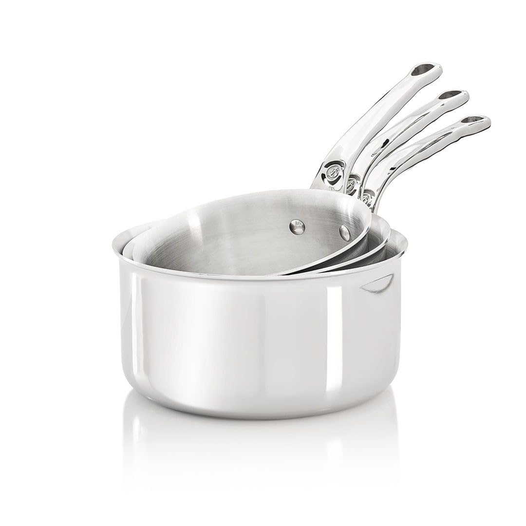 De Buyer - Set mit 3 AFFINITY-Kochtöpfen aus 5-lagigem Edelstahl - 16, 18 und 20 cm - 3706.01
