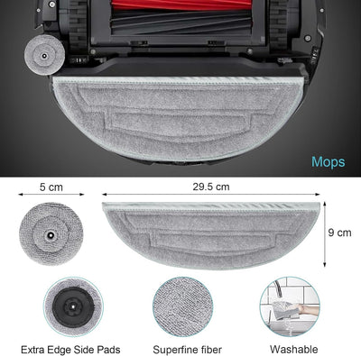 RUKHOOL Zubehör für Roborock S8 Maxv Ultra Ersatzteile Zubehörset mit 4 Staubbeutel, 2 Hauptbürste,