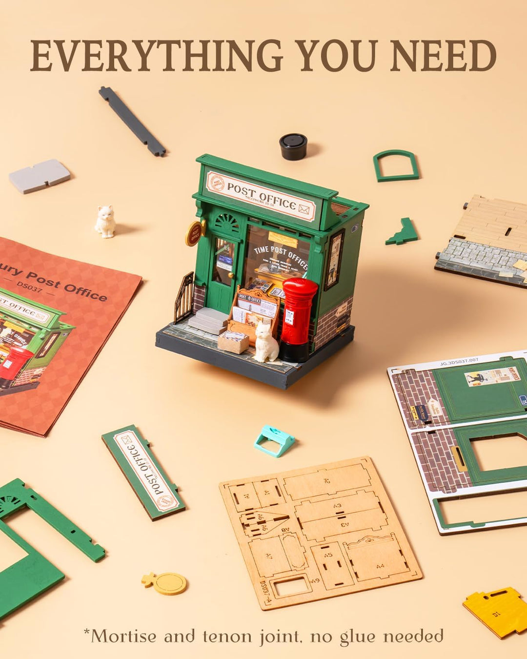 Rolife DIY Miniature House Miniatur Haus Bausatz Selber Bauen Deko für Schreibtisch oder Bücherregal