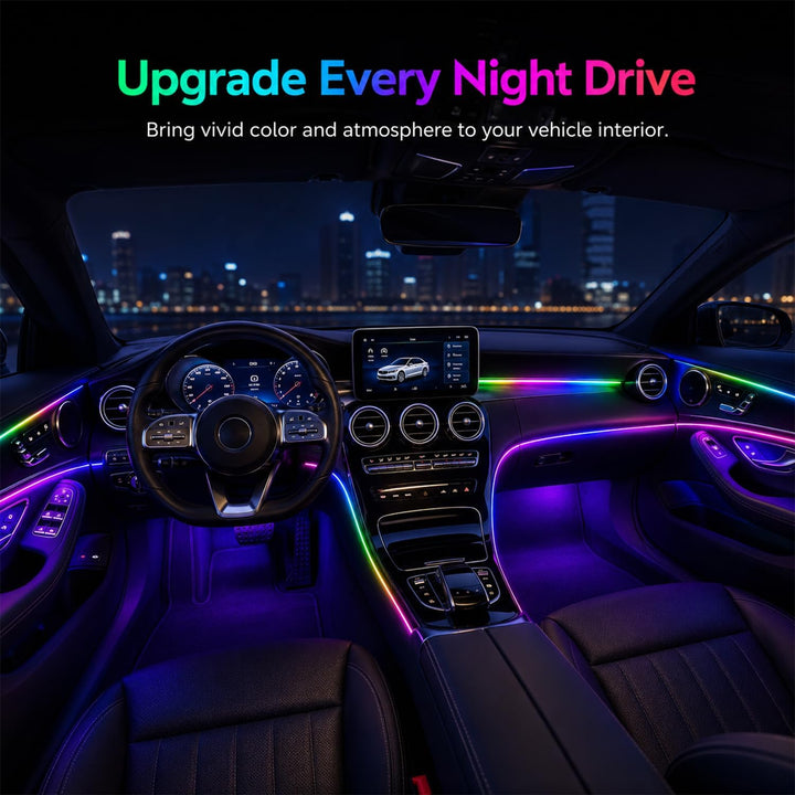 Sunshine smile Auto LED Innenbeleuchtung,110cm Ambientebeleuchtung Auto Strip, USB-Innenraumbeleucht