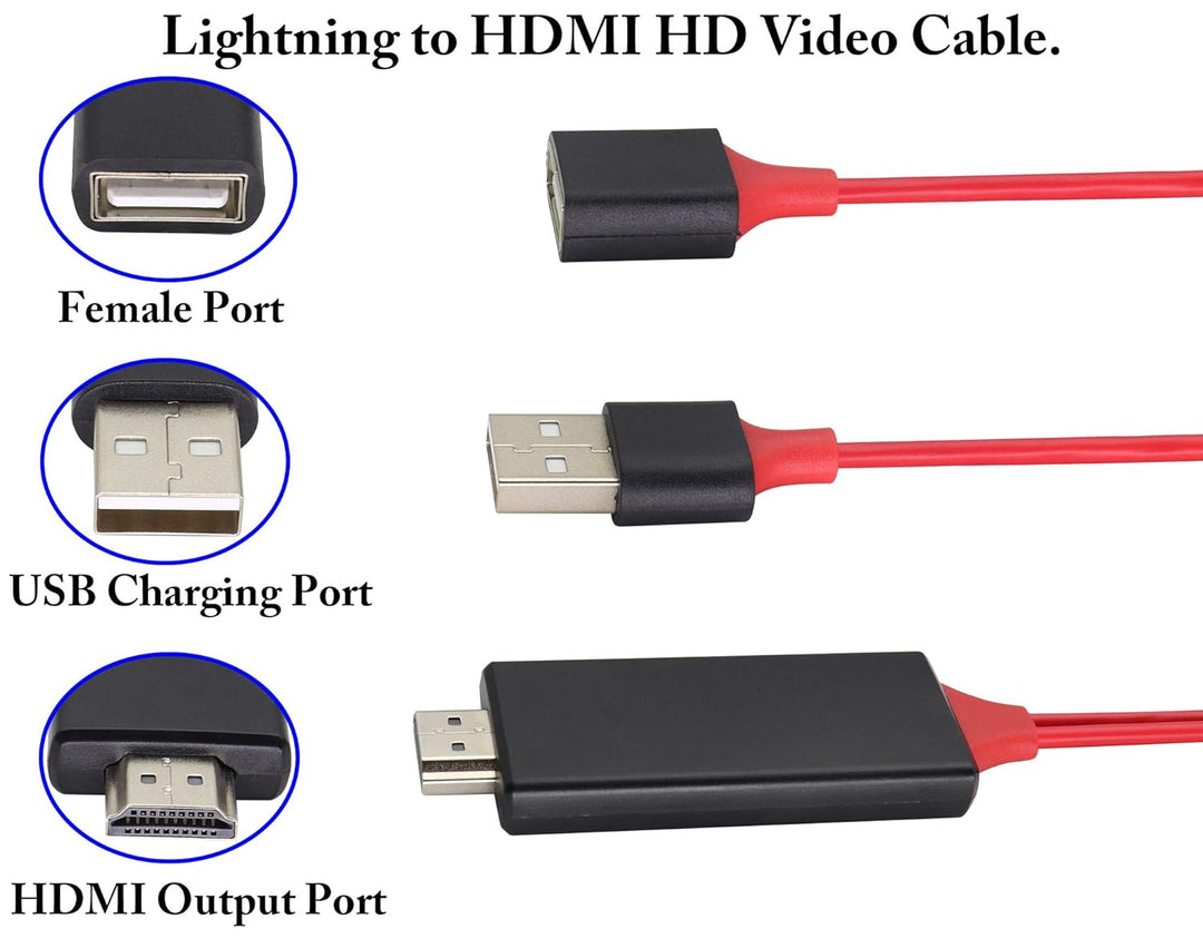 1080P/60Hz 2,4G HD HDMI-Männlich auf 2 USB-Weiblich/Männlich Kabel,Telefon und Tablet-Computer HDMI-