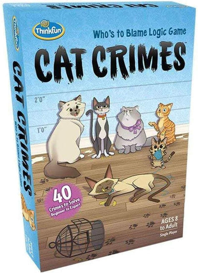 Thinkfun Cat Crimes Who's to Blame Logic Challenge-Spiel für Kinder ab 8 Jahren – Gehirnaufgabe Katz