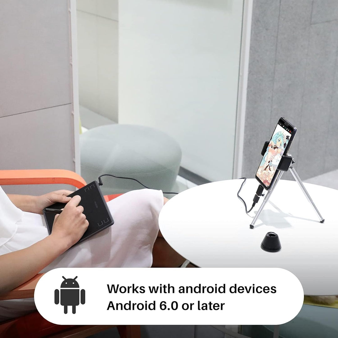 HUION Inspiroy H430P Zeichentablett, 4,8 x 3 Zoll Grafiktablett mit Batterielosem Stift und 4 Hotkey