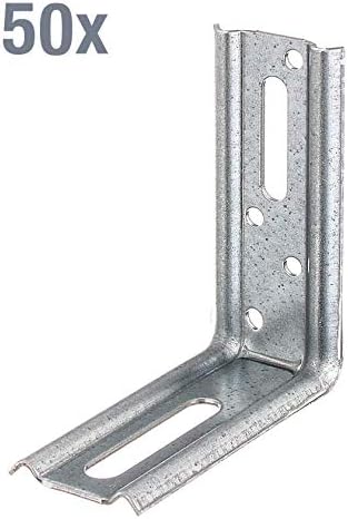 Alberts 866242 Verstellwinkel | 90°-Winkel, geprägt, mit Langloch | sendzimirverzinkt | 70 x 80 x 30