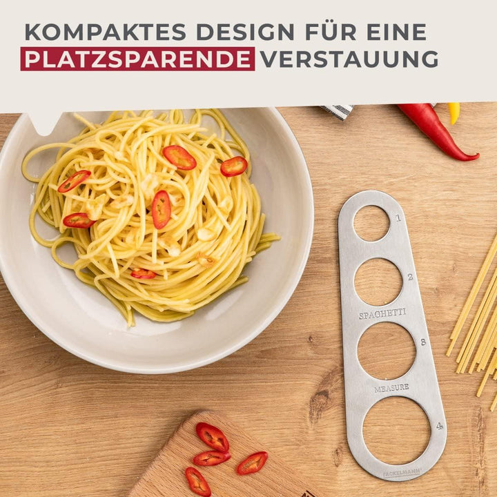 Fackelmann Spaghettimass für Pasta (Spaghetti) – Nudel Portionierer für bis zu 4 Personen – Einfache