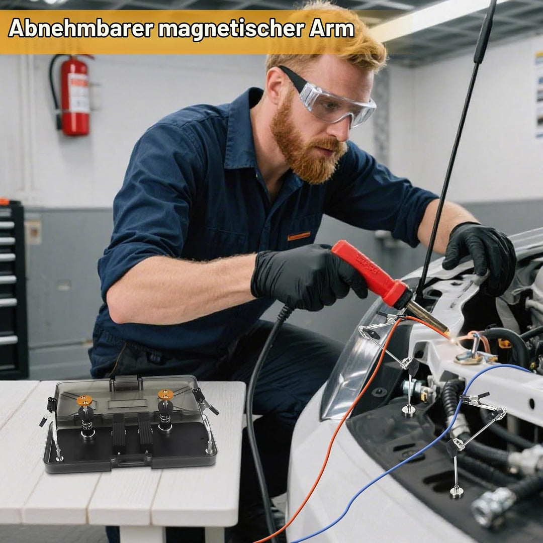 Magnetische Dritte Hand Löt-Halterung aus Metall, Verstellbare Helping Hands Klemme für Elektronik,