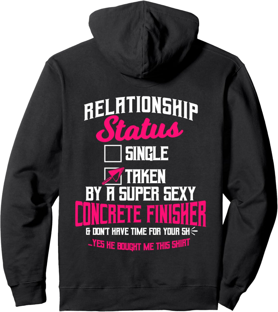 Concrete Finisher Wife Design auf der Rückseite der Kleidung Pullover Hoodie