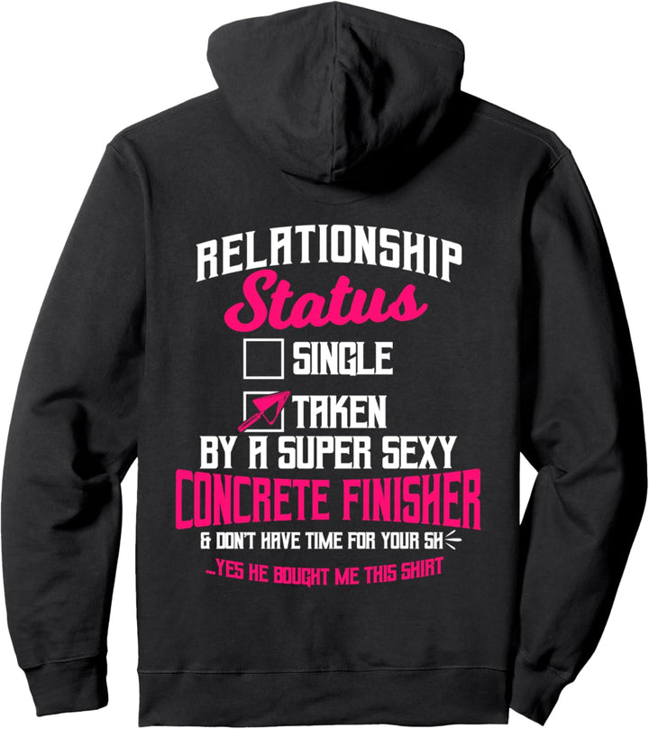 Concrete Finisher Wife Design auf der Rückseite der Kleidung Pullover Hoodie