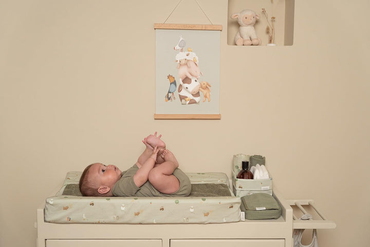 Little Dutch Wickeltischkörbchen Körbchen Korb Utensilo Organizer für den Wickeltisch Baby gross grü