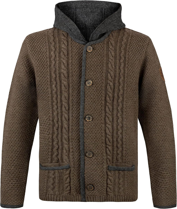Stockerpoint Herren Milan Trachtenstrickjacke, Anthrazit