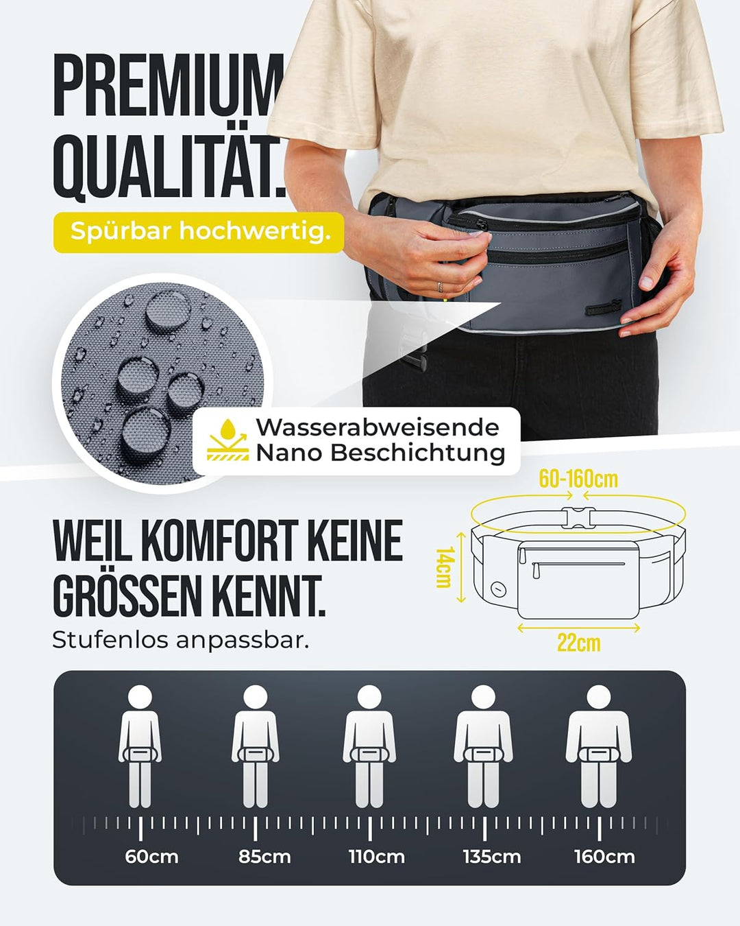 ZAUBERPFOTE Gassi Tasche 'Atlas' - Premium Leckerlitasche für Hunde - Inkl. YKK® Zipper & Leinenhalt