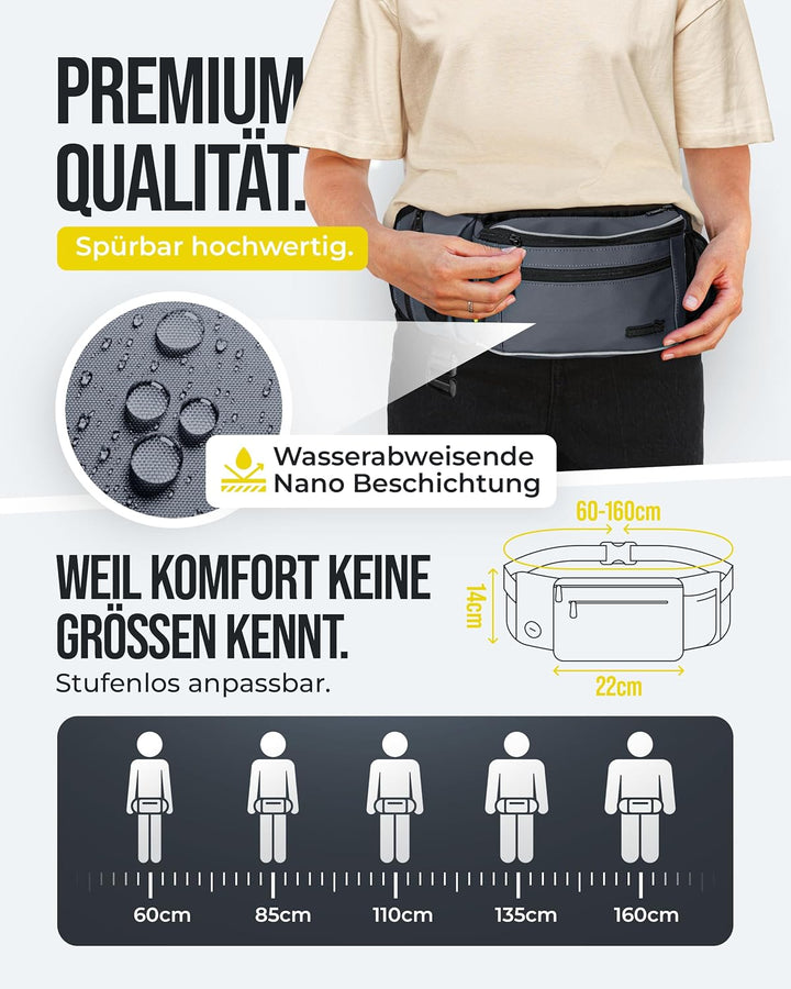 ZAUBERPFOTE Gassi Tasche 'Atlas' - Premium Leckerlitasche für Hunde - Inkl. YKK® Zipper & Leinenhalt