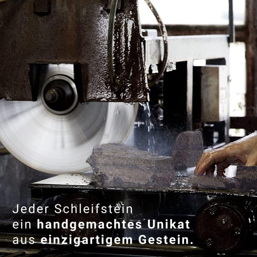 Schleifstein Deluxe I Belgischer Brocken und Pyrenäen Stein I 150x40 mm Messer-Schärfer I Natur