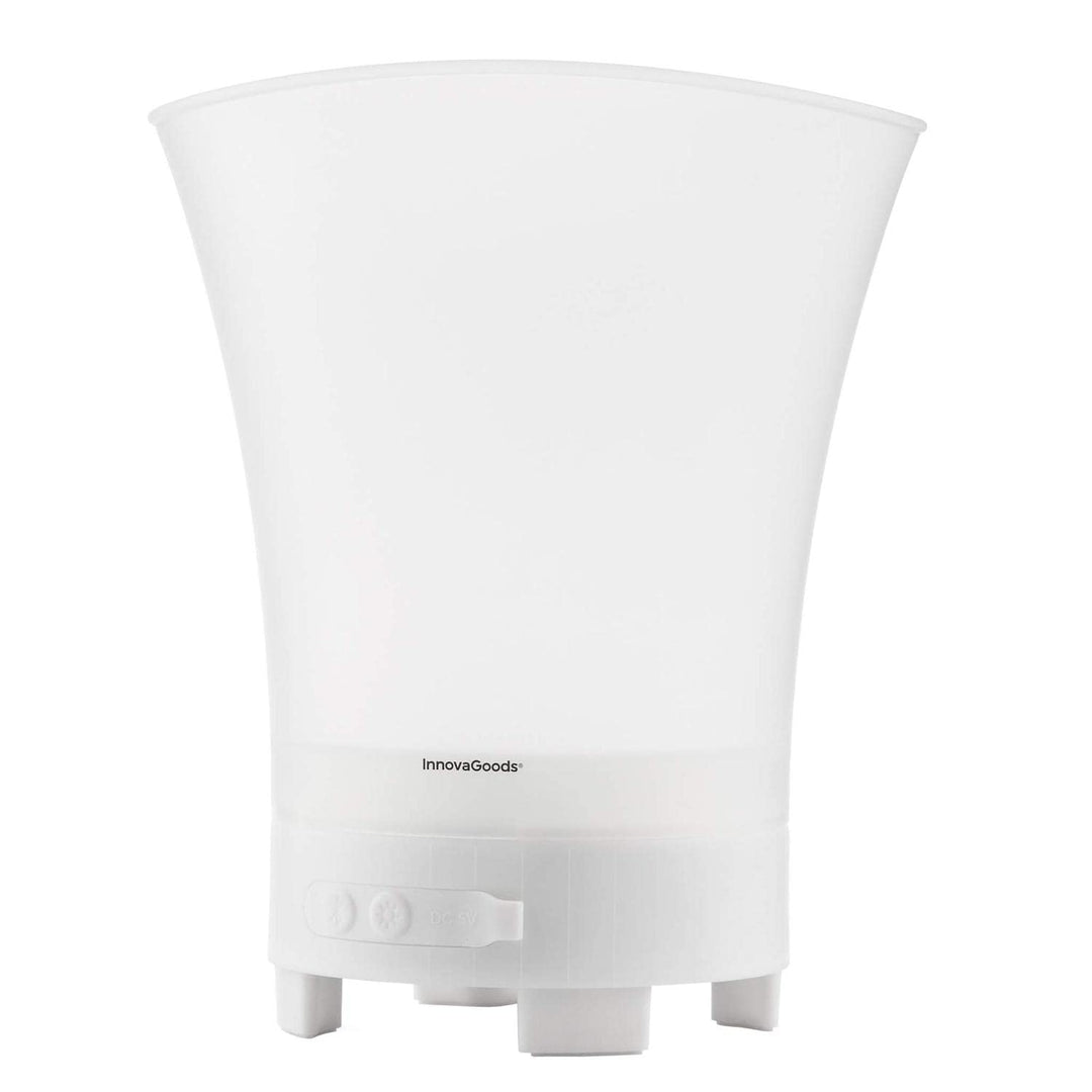 InnovaGoods V0103019 Sonice LED-Eiskübel mit wiederaufladbarem Lautsprecher, PP, Weiss