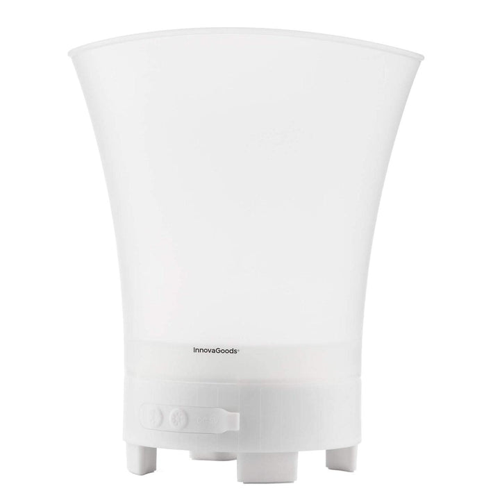 InnovaGoods V0103019 Sonice LED-Eiskübel mit wiederaufladbarem Lautsprecher, PP, Weiss