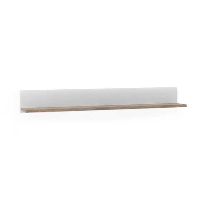 Lomadox Wandboard, 150cm, in weiss mit Trüffel Eiche Nb., B/H/T ca. 150/19,5/20 cm
