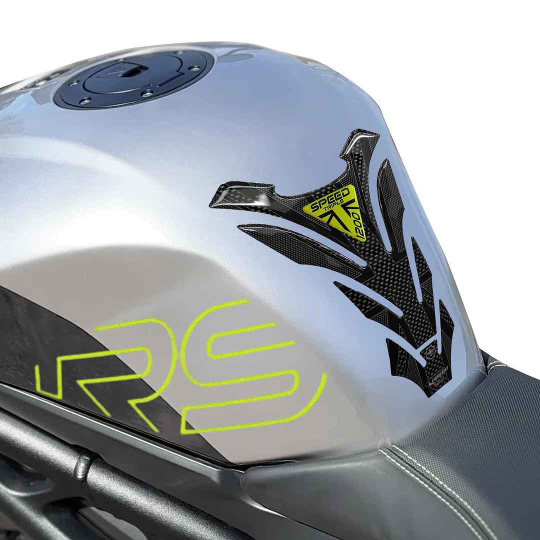 LABELBIKE 3D Aufkleber Motorrad Tankpad kompatibel mit Triumph | Speed Triple 1200 RS 2025, Harzschu