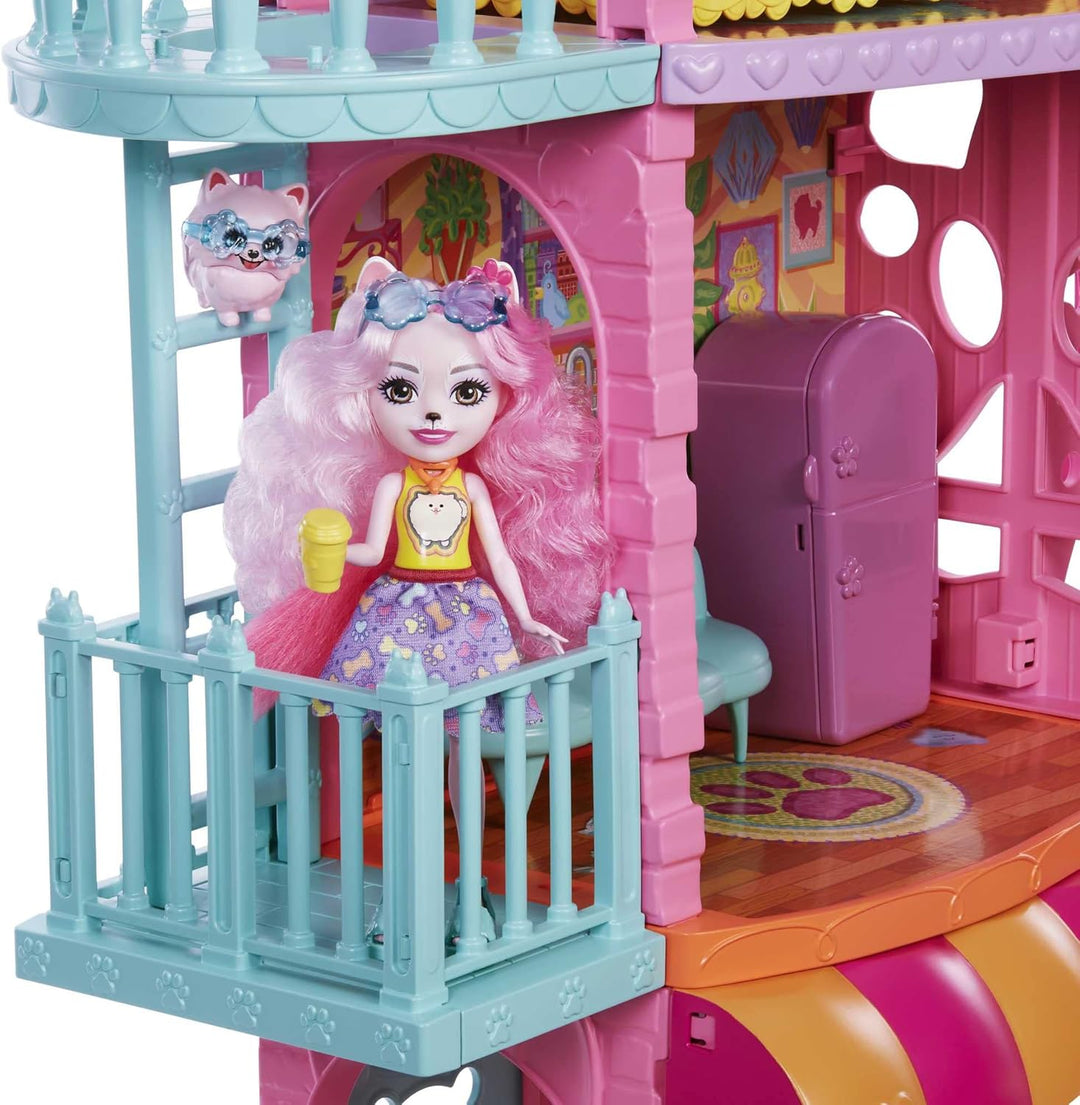 Wohnung Enchantimals de Palmer Pomeranian. Puppe Inklusive Wohnung 71,12 cm