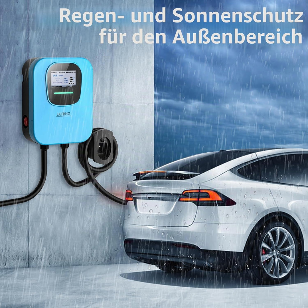 Schnellladestation 7KW für Elektroautos - EV-Ladegerät einphasig Typ 2 32A 8M - Norm IEC 62196-2 - W