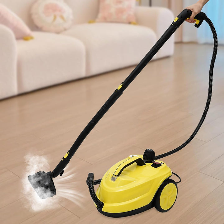 2000W Dampfreiniger, 1.7L Mehrzweck Handdampfreiniger mit 360° Drehbare Bürste, steam cleaner für Re