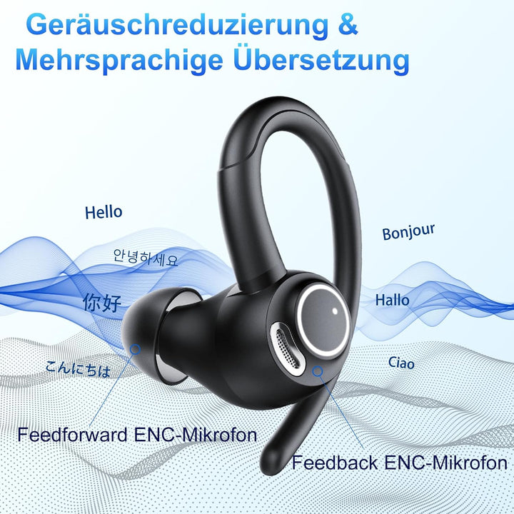 AI Kopfhörer Übersetzer, 3-in-1 Bluetooth 5.4 Echtzeit Sprachübersetzungs Kopfhörer, 164 Sprachen (m