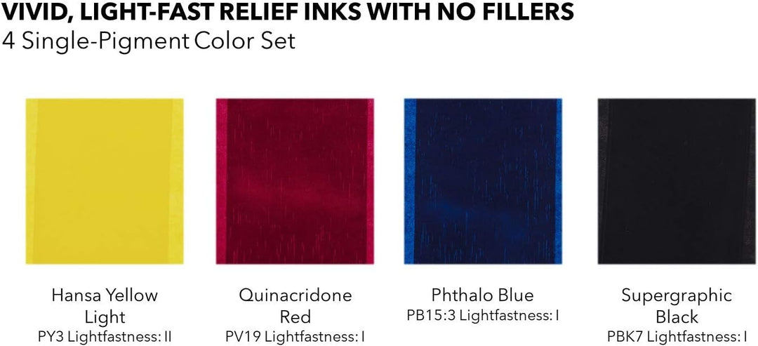Speedball 3980 Professional Relief Ink 4 Color Set Tintenset, mehrfarbig 946 ml Mehrfarbig, 946 ml M