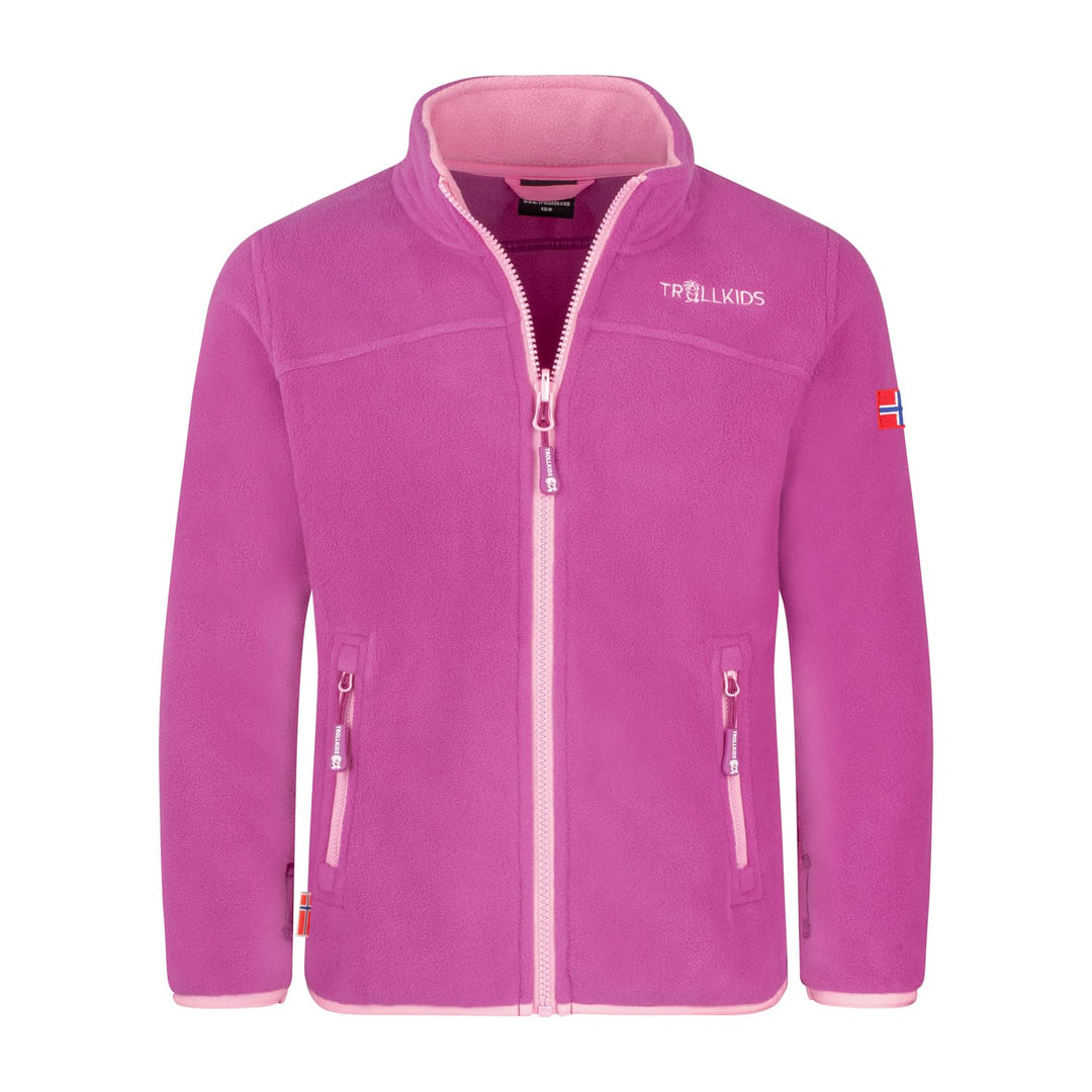 Trollkids Girls Oppdal Jacket XT Fresh Berry/Graphite 92, Fresh Berry/Graphite 92