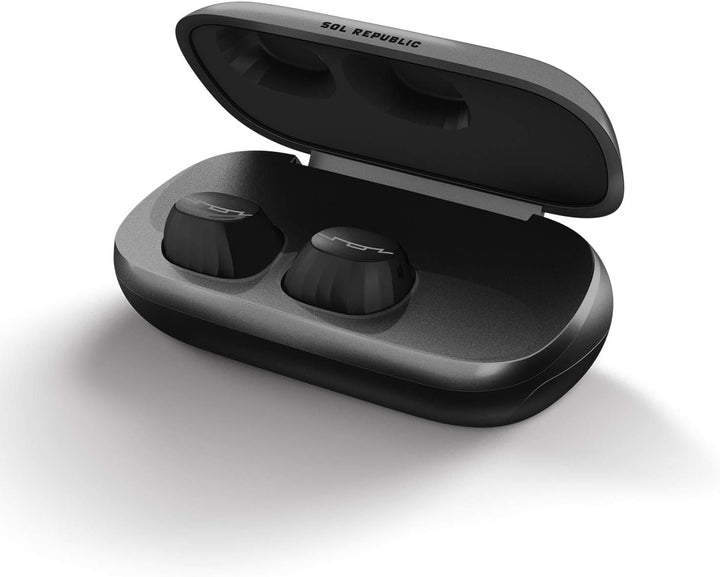 SOL REPUBLIC Amps Air 2.0 bluetooth Ohrhörer In-Ears schwarz 3-Stunden-Spielzeit/Ladeetui für bis zu