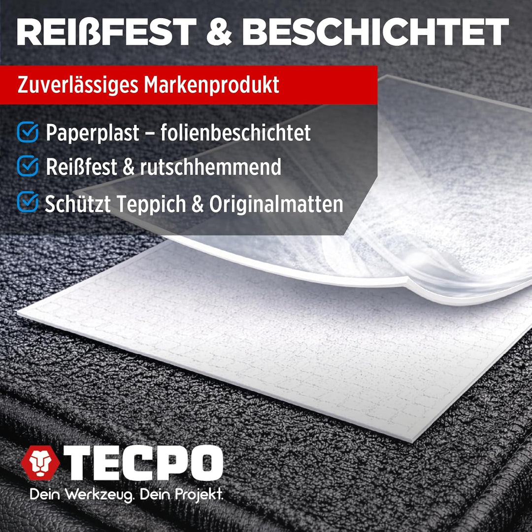 TECPO 500x Einweg Fussmatten 500x380 mm Fussraummatten Fussraumschoner Teppichschoner