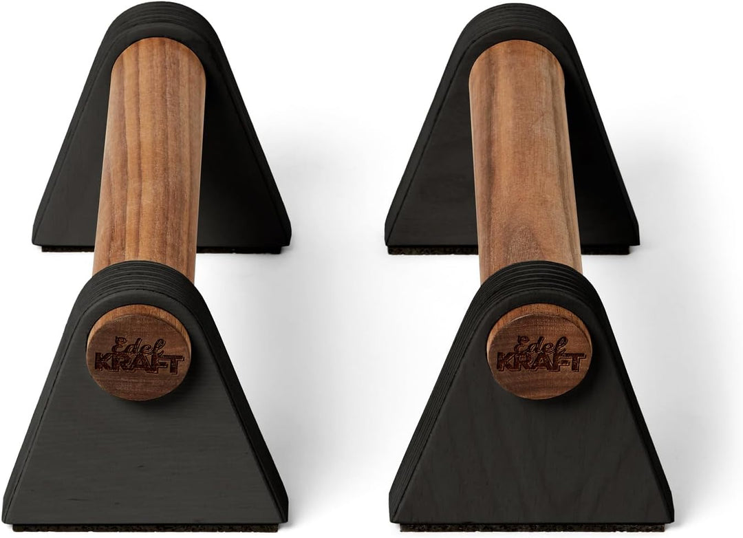 Handstand und Liegestützgriffe Handle | Ergonomisch, gelenkschonend, mit Gummifüssen | 2er Set | Kom