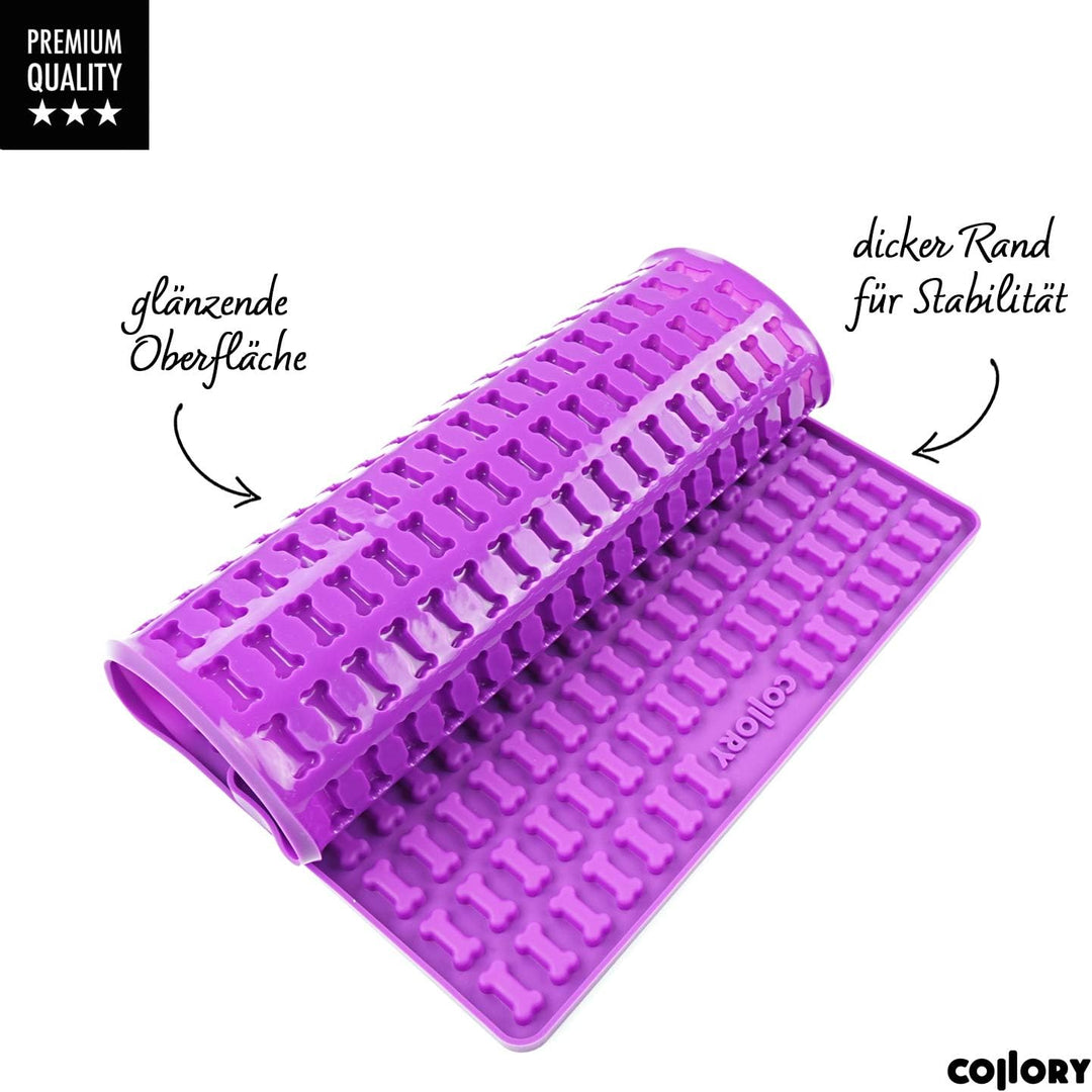 Collory® Mini Knochen (2cm) Silikon Backmatte, Backform für mini DIY Hundekekse und Leckerlis, Knoch