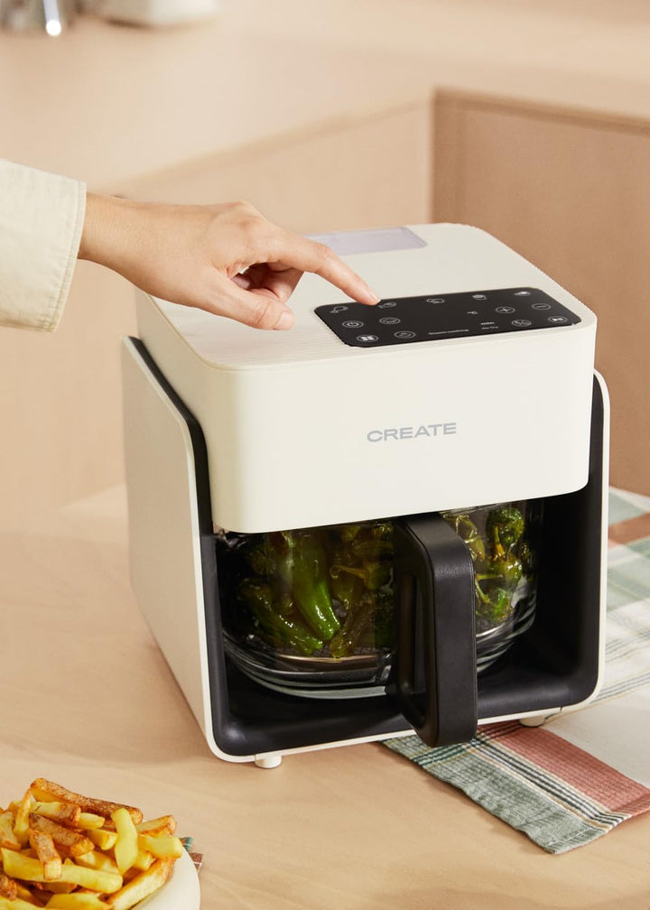 CREATE/AIR FRYER MIST/Ölfreie Heissluftfritteuse 4.2L mit Wasserdampfgarer Cremeweiss/Fassungsvermög
