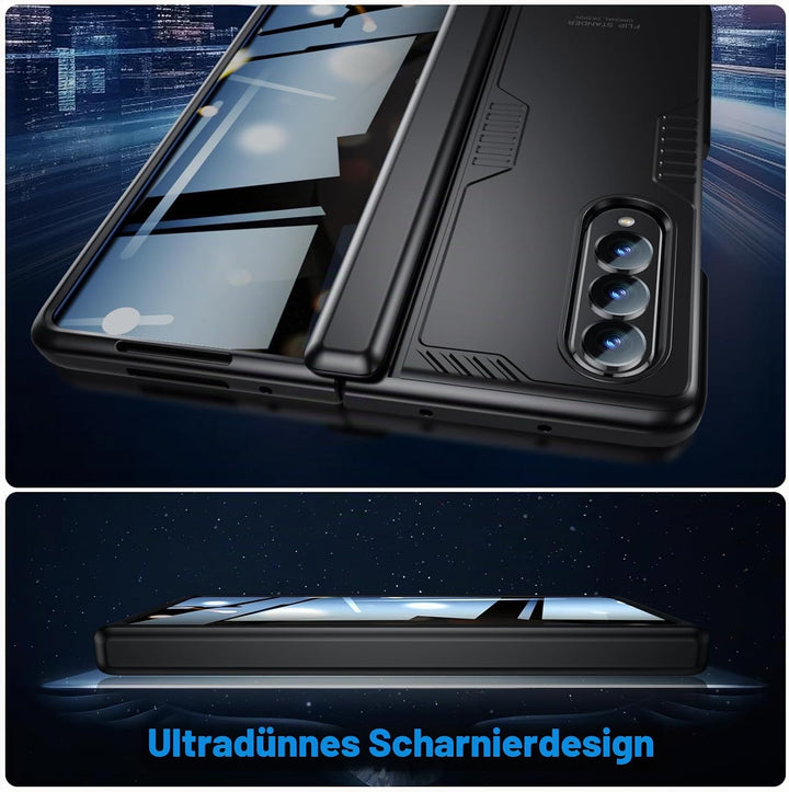 spoovcto for Samsung Galaxy Z Fold 4 Ständer Hülle mit Privatsphäre Bildschirmschutz &amp; Scharnier Sch