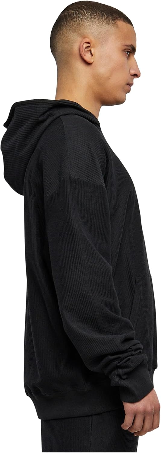 Urban Classics Rib Terry Boxy Hoody, Männer Kapuzenpullover in Boxy Fit Passform, erhältlich in mehr