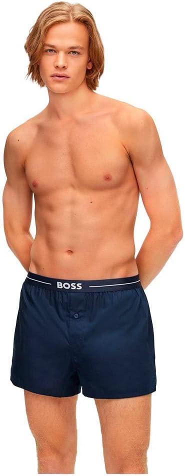 BOSS Herren Boxershorts, 2er Pack S New - Dark Blue405, S New - Dark Blue405